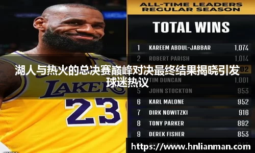 湖人与热火的总决赛巅峰对决最终结果揭晓引发球迷热议